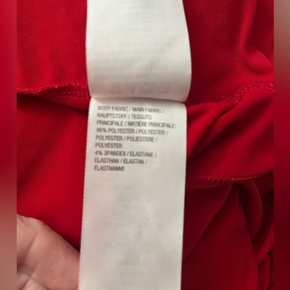 Quacker Factory Red 3/4 Sleeve Christmas Tree Sequined Embellished Top 1X - Picture 5 of 7